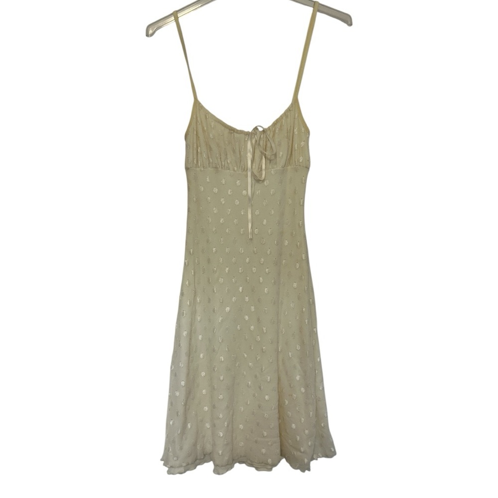 bebe Mini Dress with Bow Detail ivory